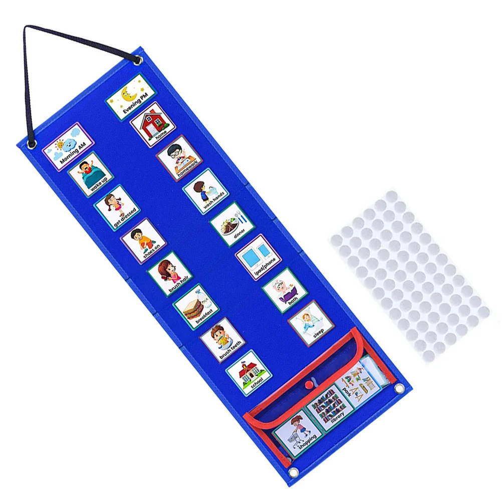 Visual Timetables for Kids Calendars Official Business Chart Non-woven Fabric Board