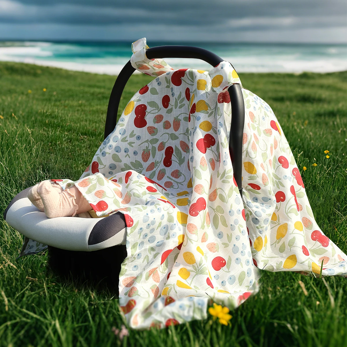 

1 Piece Baby Blanket Car Seat Cover Breathable Sunshade Safety Basket Cradle Cap Sun Canopy Newborn Stroller Accessory