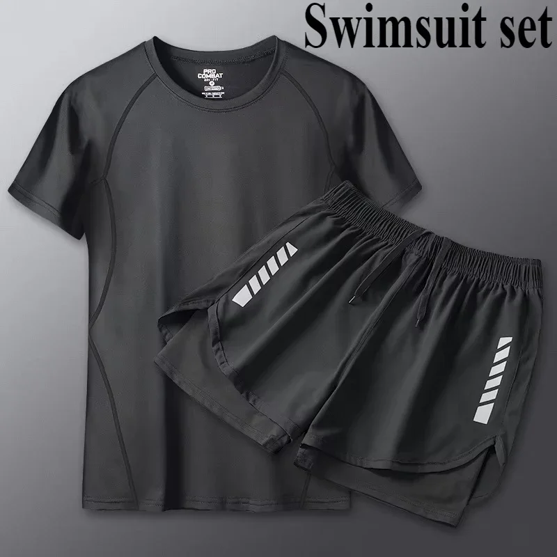 

Men's 2PC Summer Swimsuit Set: Quick - Dry Shorts & Top for Swimming, Surfing & Beach Sports