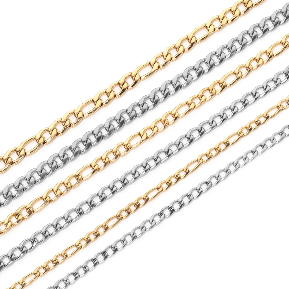 10 yards/roll Stainless Steel Link Metal NK Chain Men Women Necklace For Jewelry Making DIY Necklace Bracelet Jewelry Gifts