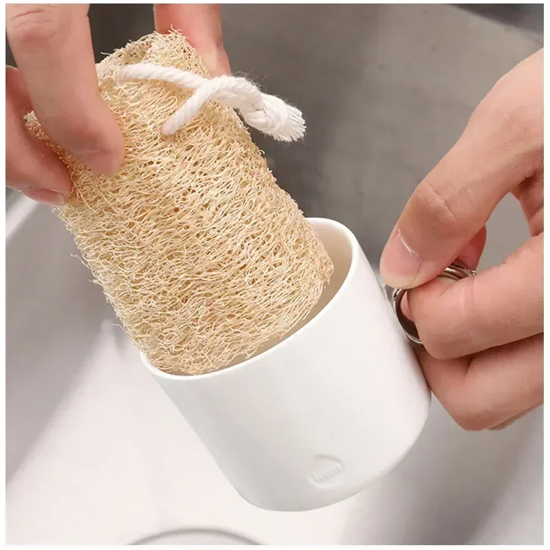 Natural loofah Scrub loofah Bath Sponge Kitchen Clean scrubber Bathroom accessories