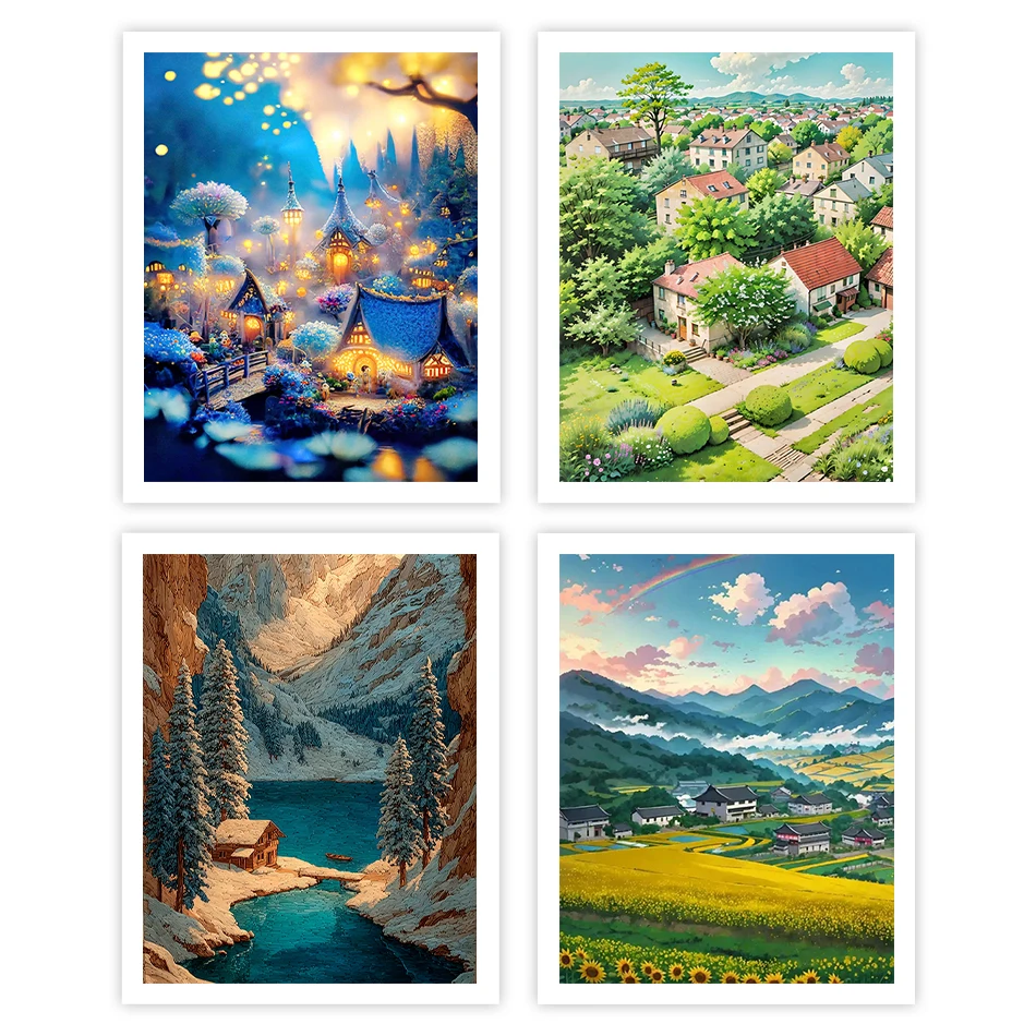 Art Craft Village - 1pc frameless Painting By Numbers Acrylic