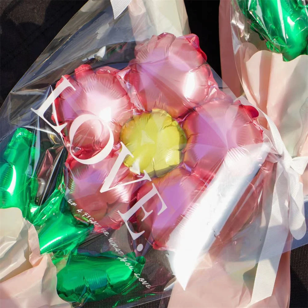 10pcs Five Petal Flower Foil Balloons Five Leaf Grass Wedding Birthday Party Baby Shower Decorations