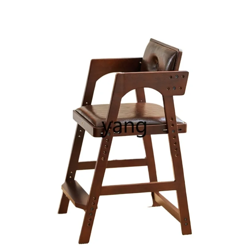 

LTT Study Chair Adjustable Primary School Student Seat Desk Writing Chair Home Dining Chair Solid Wood
