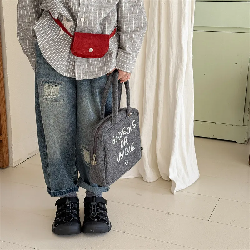 

2025 Spring New Children Loose Denim Trousers Toddler Boys Versatile Harem Pants Girls Fashion Ripped Jeans Kids Casual Pants