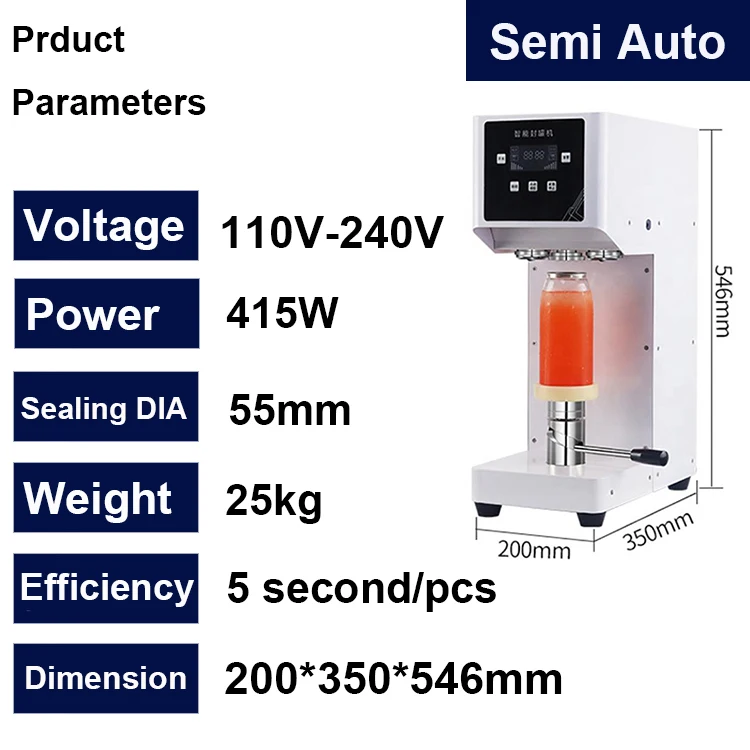 2022 Newest Soda Can Sealing hine Automatic Tin Can Sealer With Cup Holder for Bubble Tea Shop Business