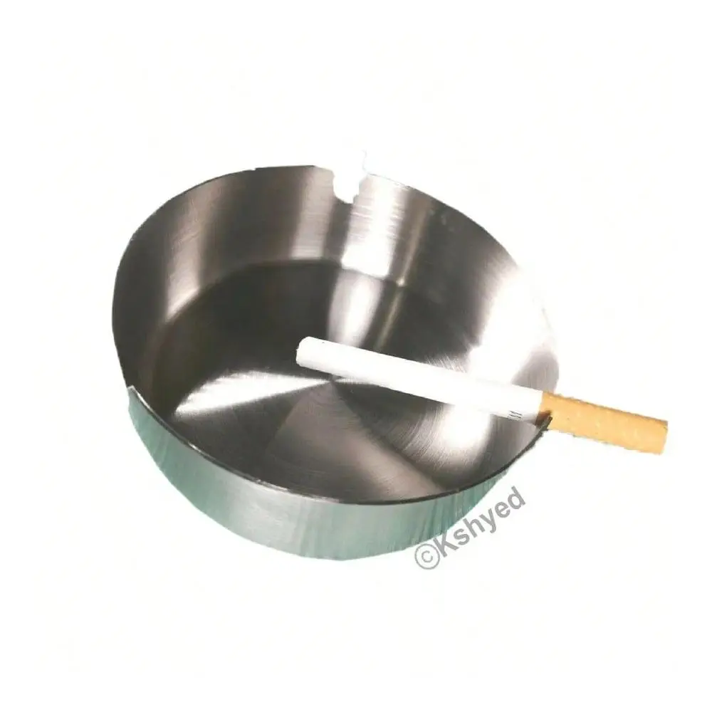 

4and034 Metal Cigarette Ashtray HeavyDuty High Quality Outdoor Ash Tray 3 PK
