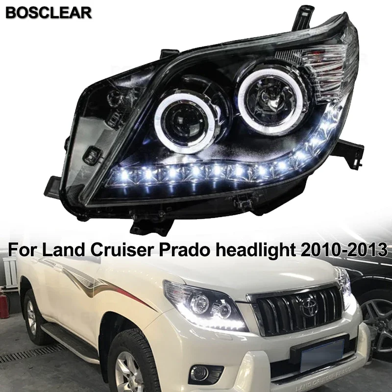 

Стайлинг автомобиля для Toyota Prado FULL фары 2010 2011 2012 2013, новые Prado FULL светодиодные фары, светодиодные фары DRL ближнего света