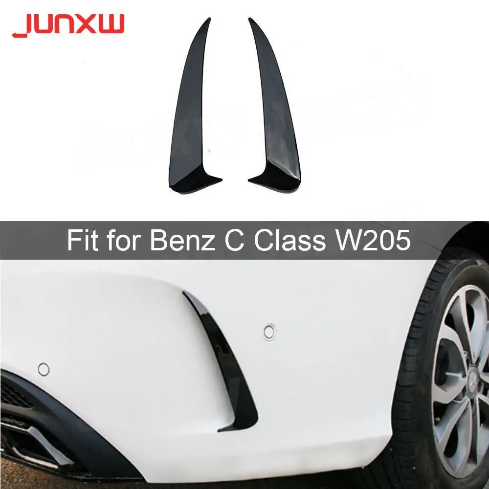 

2 PCS Carbon Fiber Rear Bumper Spoiler Air Vent Cover Trim for Mercedes Benz C Class W205 C200 C63 AMG Sedan 4 Door 2014-2017