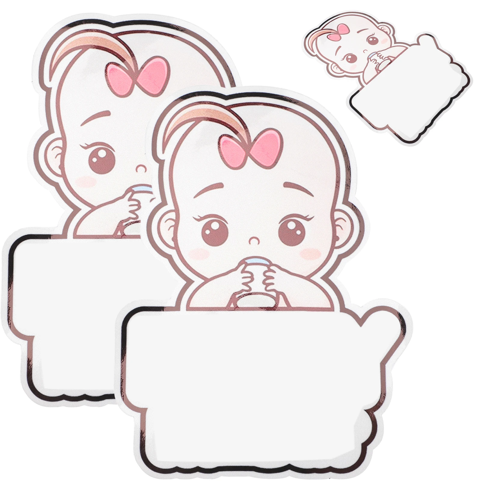 

3pcs Car Body Sticker Baby On Board Decal For Car Durable Pet Material Long Lasting Adhesion Kids In Vehicle Safety Sign Wall