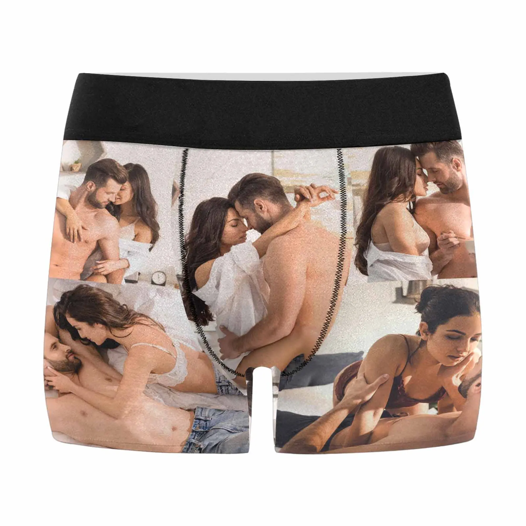 Custom Photo Personalized Men'S Underwear Custom Love Picture Boxer Briefs Valentine'S Day New Year Gift For Boyfriend Husband