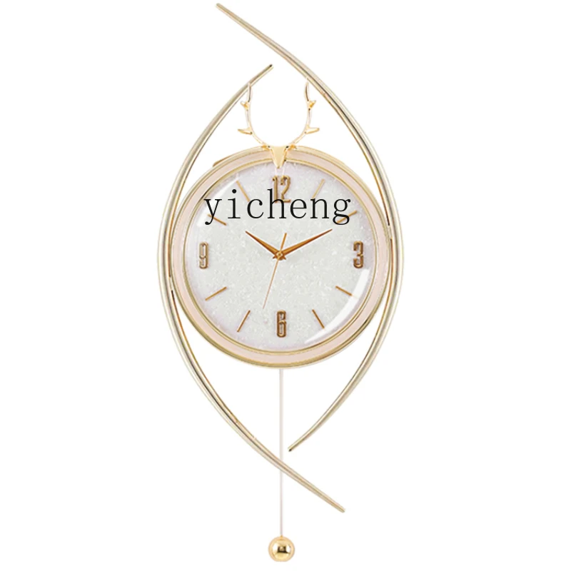 

XL Living Room Noiseless Hanging Clock Shaped Creative Wall Hanging Pocket Watch Radio Controlled Clock