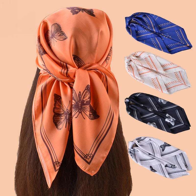 1PC 27.56x27.56inch Polka Dot Print Fashion Bandana Bohemian Style Women's Headscarf Hairband Headband Perfect for Enhancing