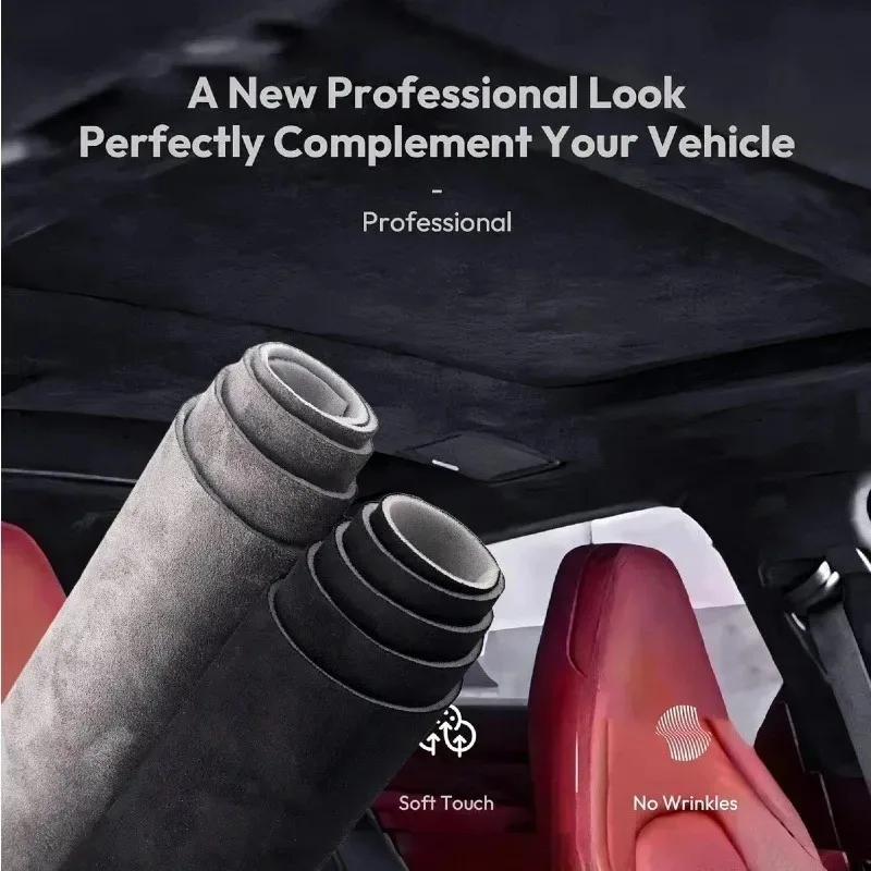 Suede Headliner Fabric with Foam Backed Non Sticky Car Roof Liner Ceiling Replacement Fix Material Gift DIY Crafts Sewing Cloth