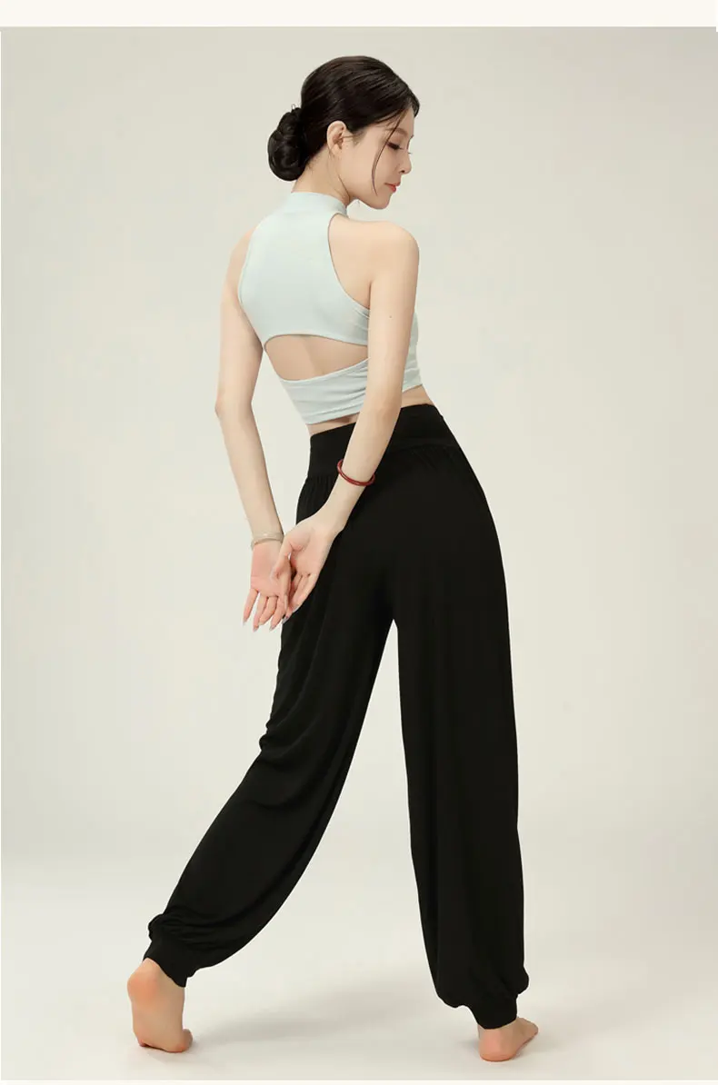 Women's stretchy and soft modal yoga sport pants, dance harem pants