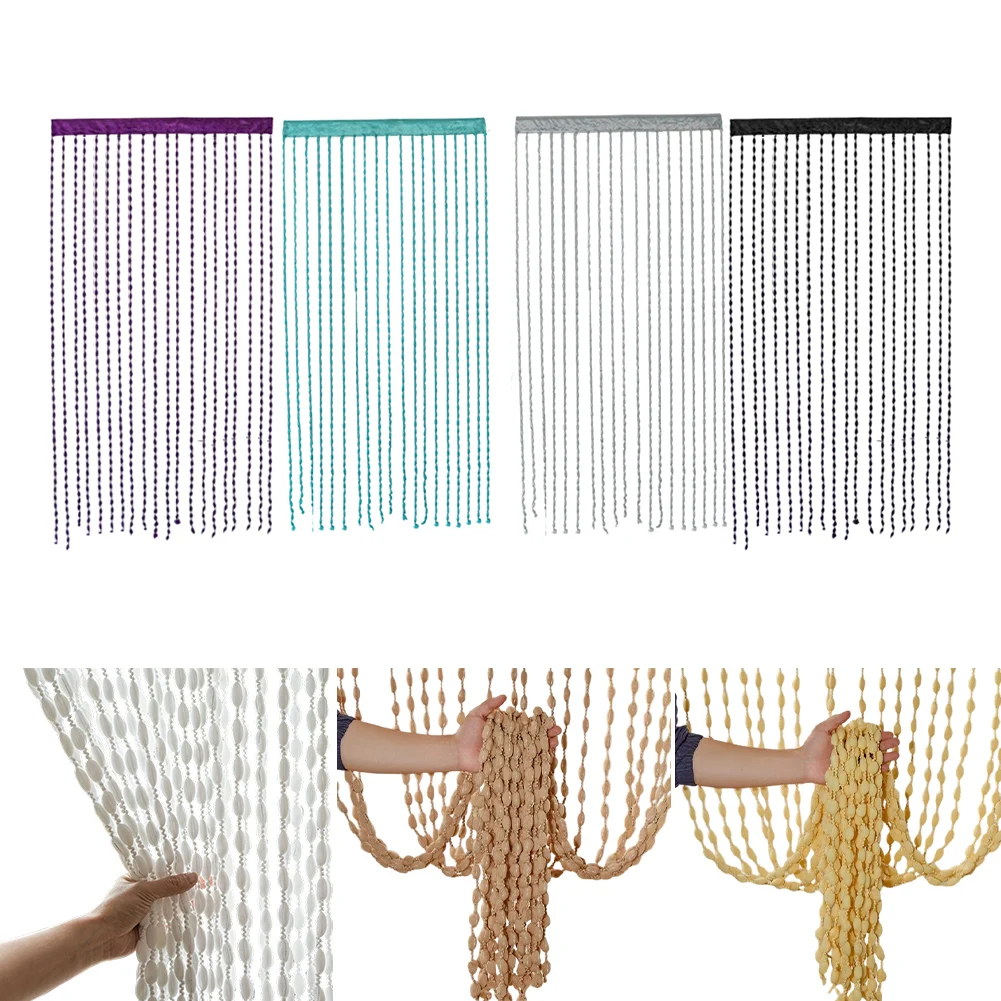 

Beaded String Curtains For Doorways And Closets Room Divider Strip Bedroom Decor Silver String Curtain Valance Shiny Tassel