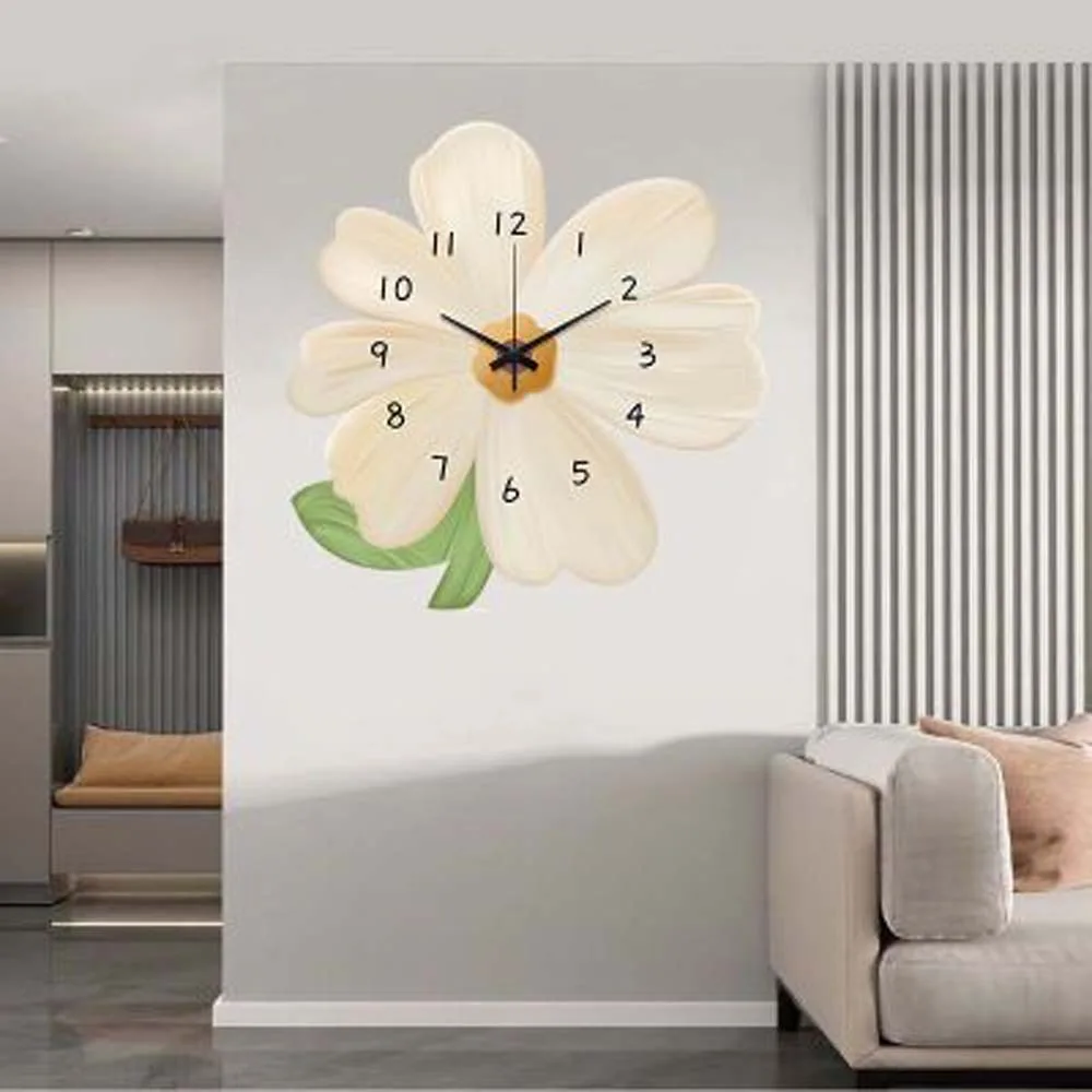 Wall Decoration 30cm Flower Creative Clock Slient Decor Modern Simple Wall Clock Cartoon Artistic Home Clock Office Decoration
