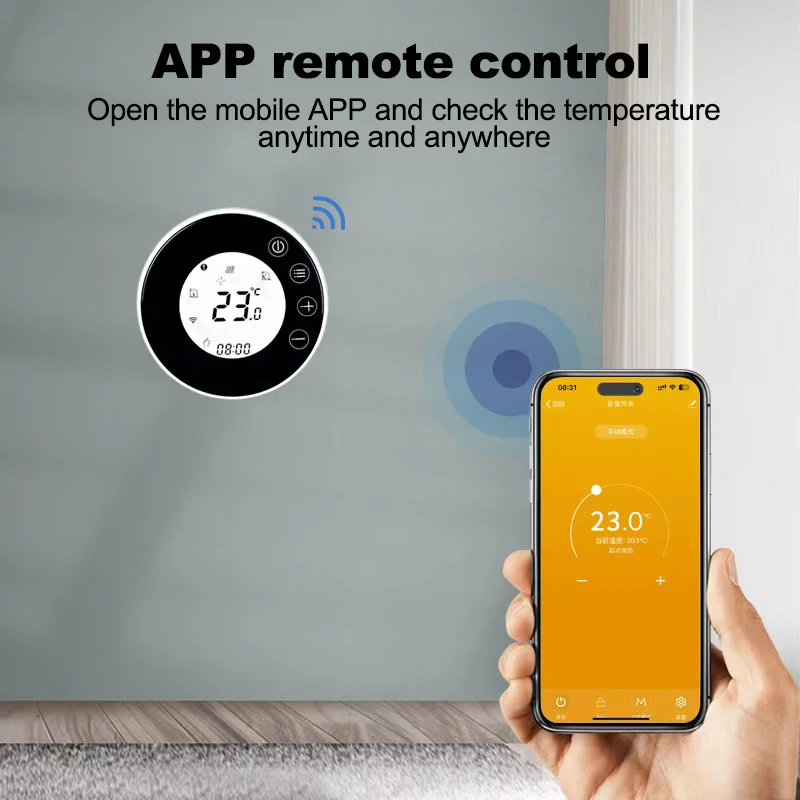 Termoregolatore per ambienti Tuya Smart Wifi Termoregolatore per pavimento caldo Regolatore di temperatura elettrico remoto Supporto Google Home