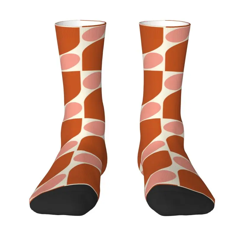 Custom Print Block Tulip Orla Kiely Men's Crew Socks Unisex Kawaii Spring Summer Autumn Winter Dress Socks