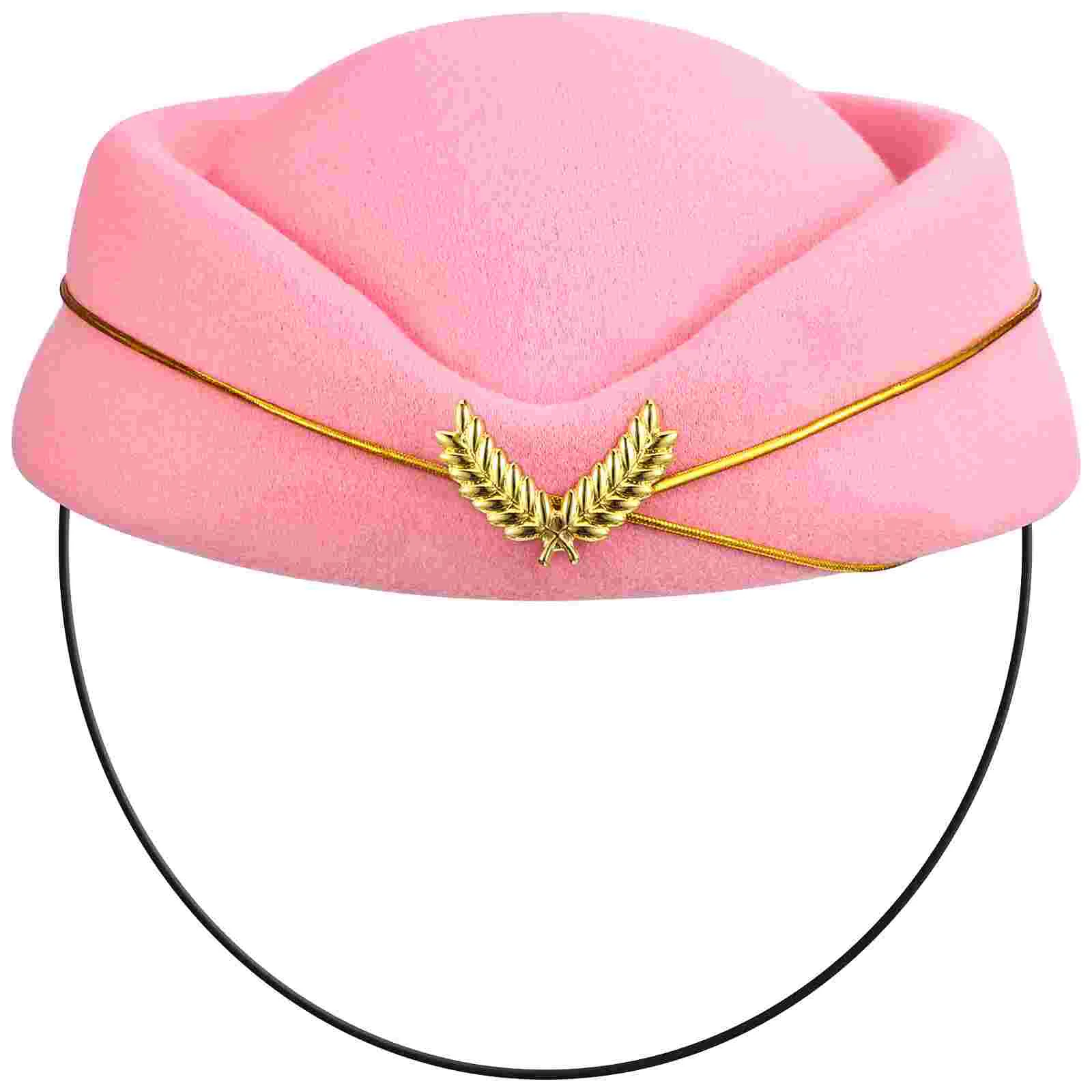 Stewardess Hat Cosplay Accessory Airplane Hostess Sailor Flight Attendant Accessories Supply Hats for Men Top Decor