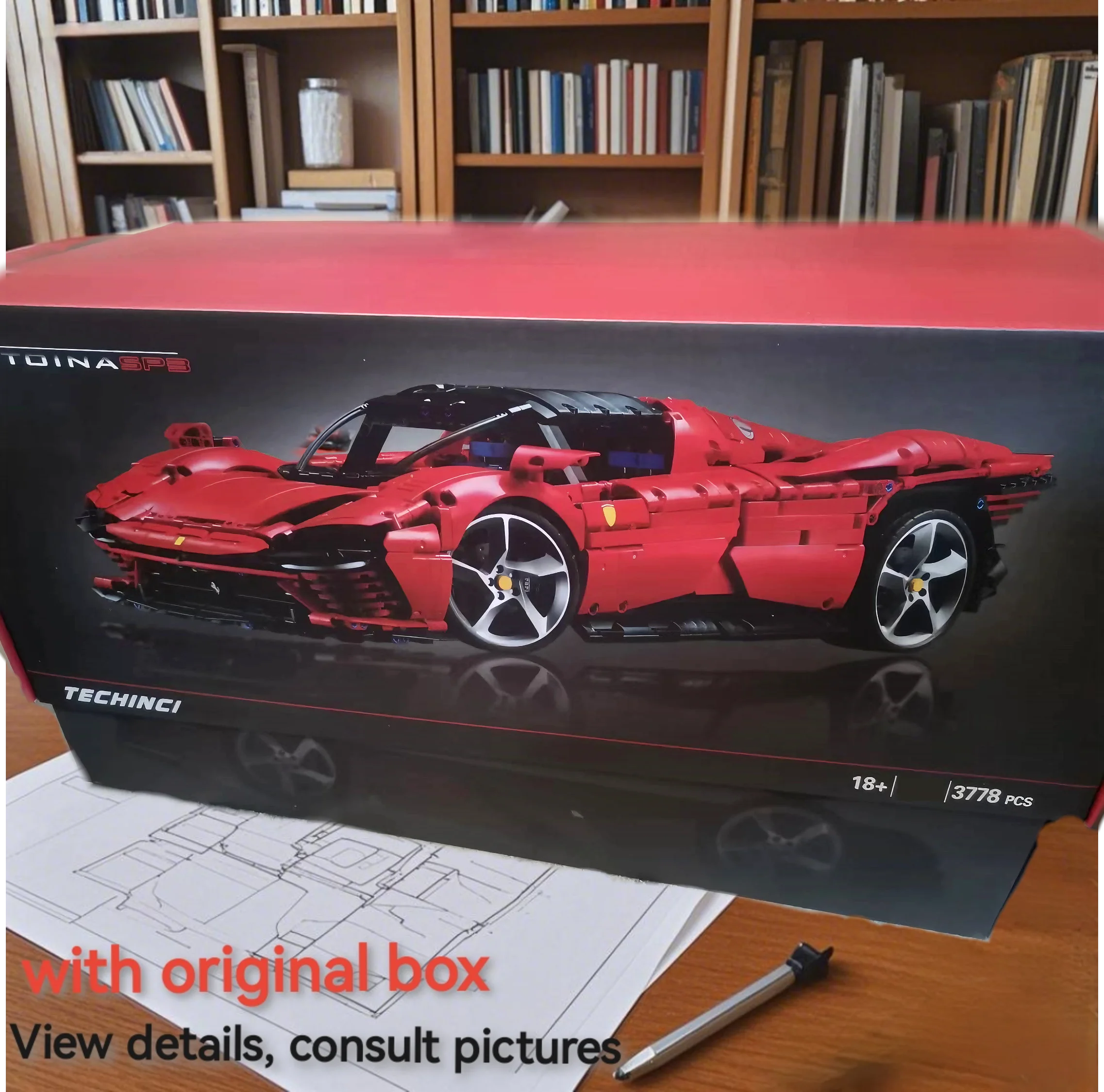 

С оригинальной коробкой 3778 шт./компл. техническая супер модель автомобиля Daytona SP3 строительные блоки, совместимые 42143, кирпичи, подарки на день рождения