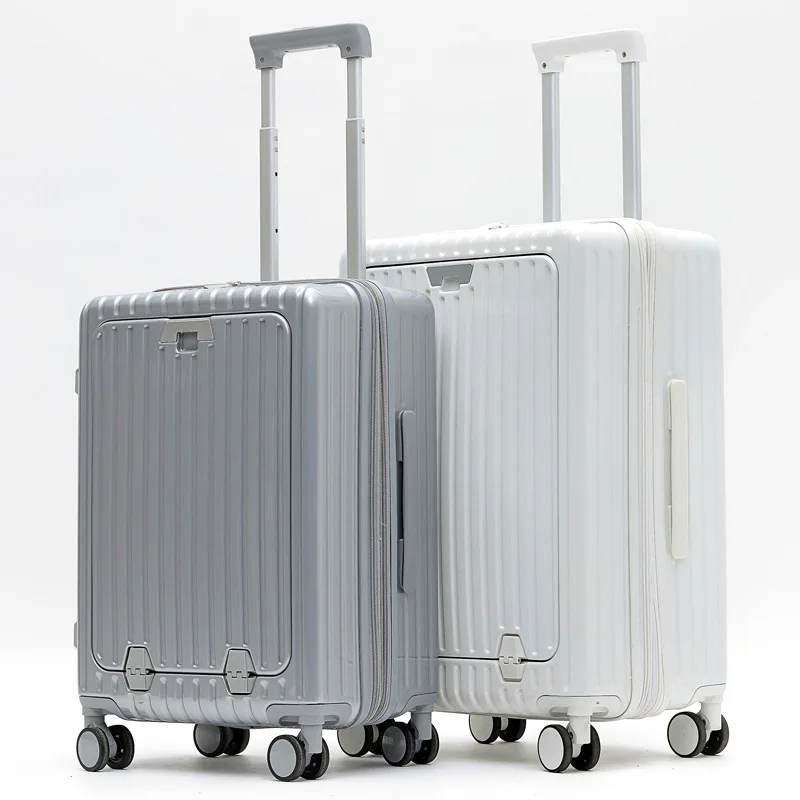 

Luggage Ultra-light universal wheel trolley case USB charging Multifunctional boarding case Front opening