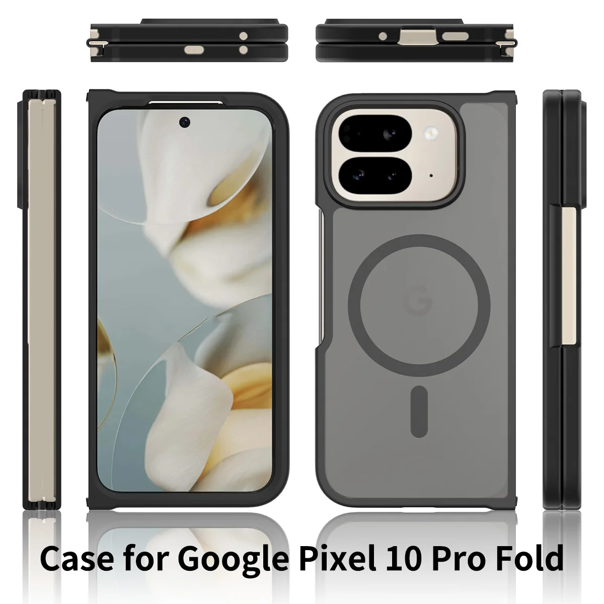 Für Pixel 10 Pro Fold Matte Magnetic Case, kompatibel mit MagSafe Drop Protection Translucent Cover für Google Pixel 10 Pro Fold – Detail 2