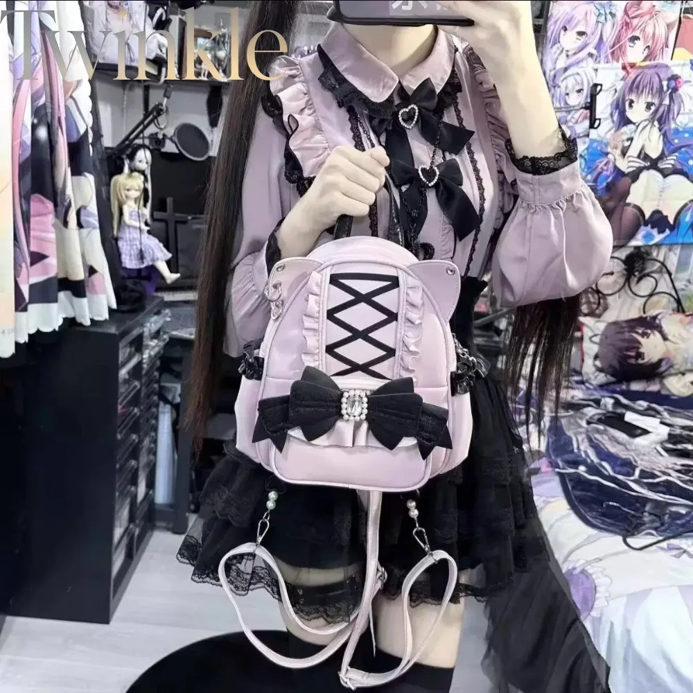 Japanese Cute Lolita Cat Ear Backpack Sweet Shoulder Bag Kawaii Travel Daypack