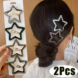 Star Rhinestone Hairpins New Fashion Shiny Star Pentagram Hair Clip Girls Women Exquisite Hair Pins Barrettes Hair Accessories