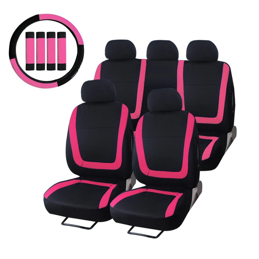 9 pcs Full Set Car Seat Cover For Toyota Camry/Corolla/RAV4/Yaris/Prius C/Tacoma/Venza