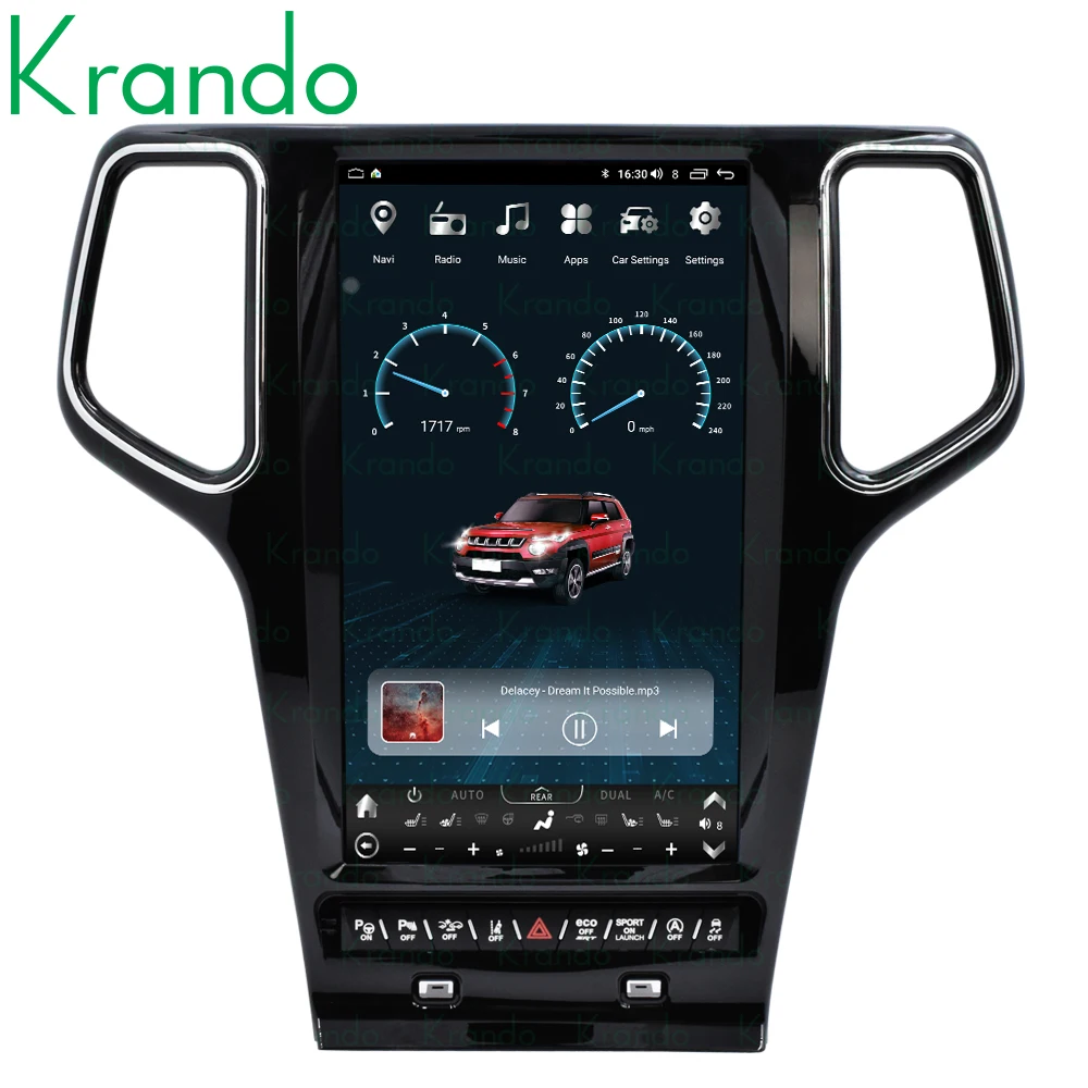 

Krando 12.1''Telsa Screen for Jeep Grand Cherokee 2014-2020 Car radio Navigation GPS WIFI Carplay Android