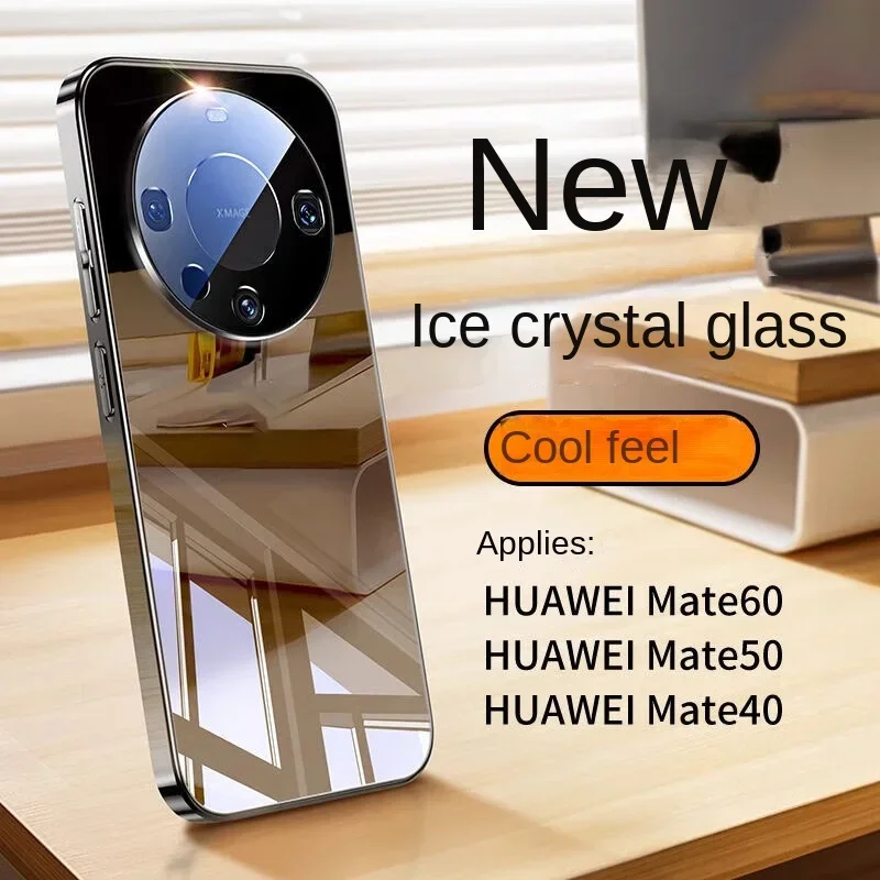 

Новое поступление чехол для Huawei Mate 60 Pro-Полное покрытие кристально прозрачное стекло противоударный теплоотвод чехол для телефона