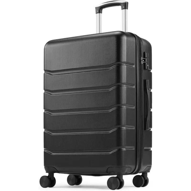 

24 inch Luggage, Hard Shell ABS Suitcase with Double Spinner Wheels, Lightweight Expandable Rolling Luggage