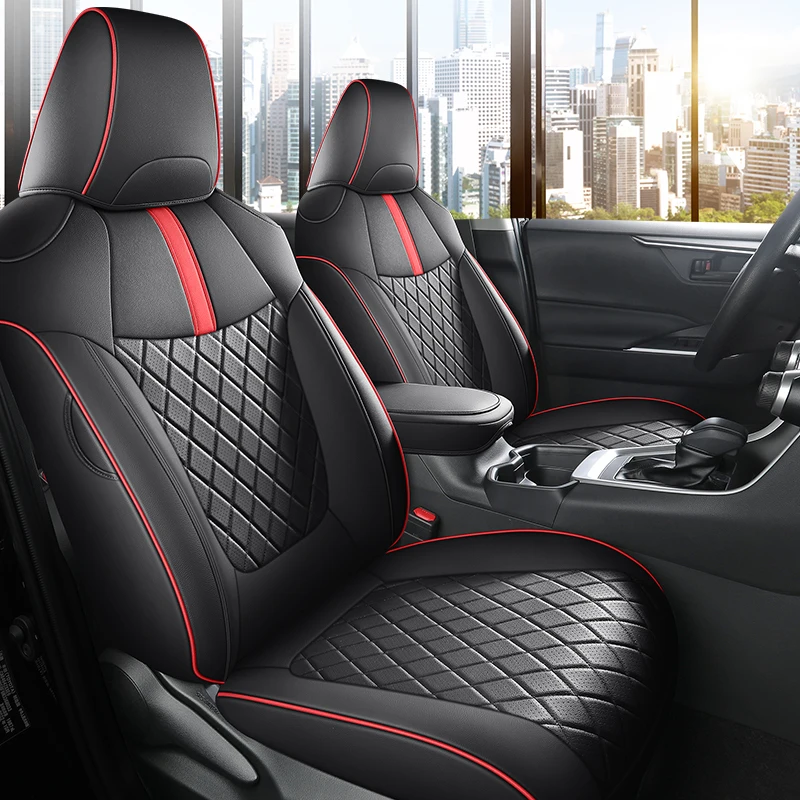 For 2001-2025 TOYOTA Rav4 Car Seat Cover Customize Seat Kits Full Covered with Front and Rear 5 Seats Full Set