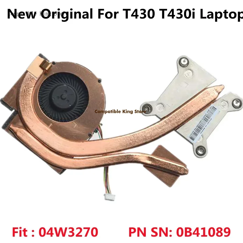 L+New Original CPU Cooling Fan Heatsink Radiator Cooler For Lenovo ThinkPad T430 T430i Laptop 04W3270 0B41089 KSB0405HA -BE1L