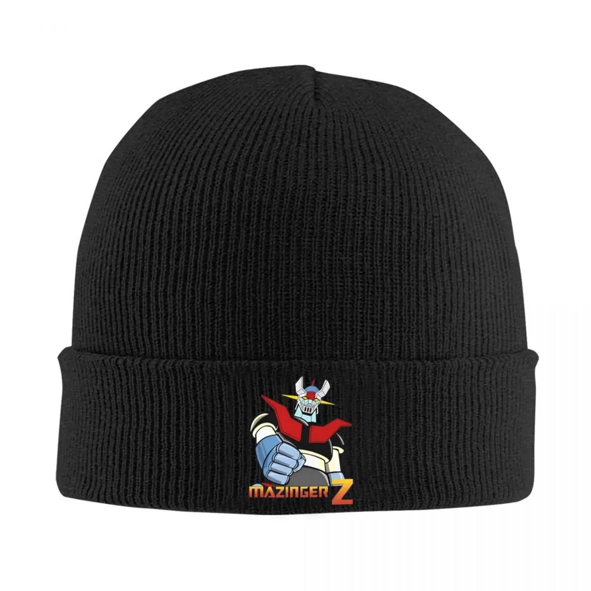 Men Women Unisex Mazinger Z UFO Robot Grendizer Beanie Hats Casual Knit Hat Autumn Winter Kpop Caps Custom Warm Bonnet Hats