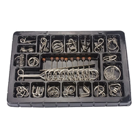 20Pcs Set Materials Metal 3D Montessori Puzzle Wire IQ Brain Teaser Tete Rompicapo Toys And Hobbies Wit Games