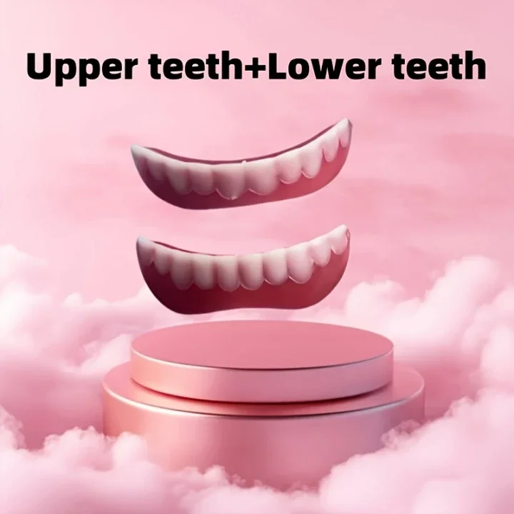 2026Full Set Denture Silicone Soft Liner Kit Comfort Wear Upper Lower Teeth Portable Dental Care Repair ck848