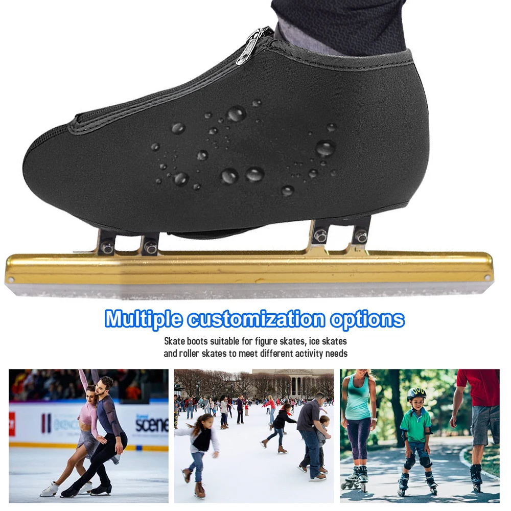 1Pair Ankle Brace Kating Boot Covers Ice Skate Covers, Performance Ready Protection for Figure Skate, Ice Skating, Roller Skates