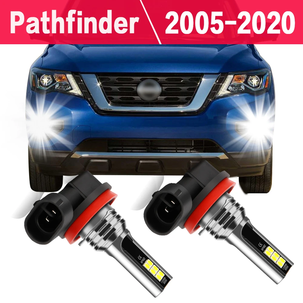 Car No Fan LED CSP Automotive Fog Lamps 12V For Nissan Pathfinder R51 R52 2005-2020 2011 2012 2013 2014 2015 2016 2017 2018 2019
