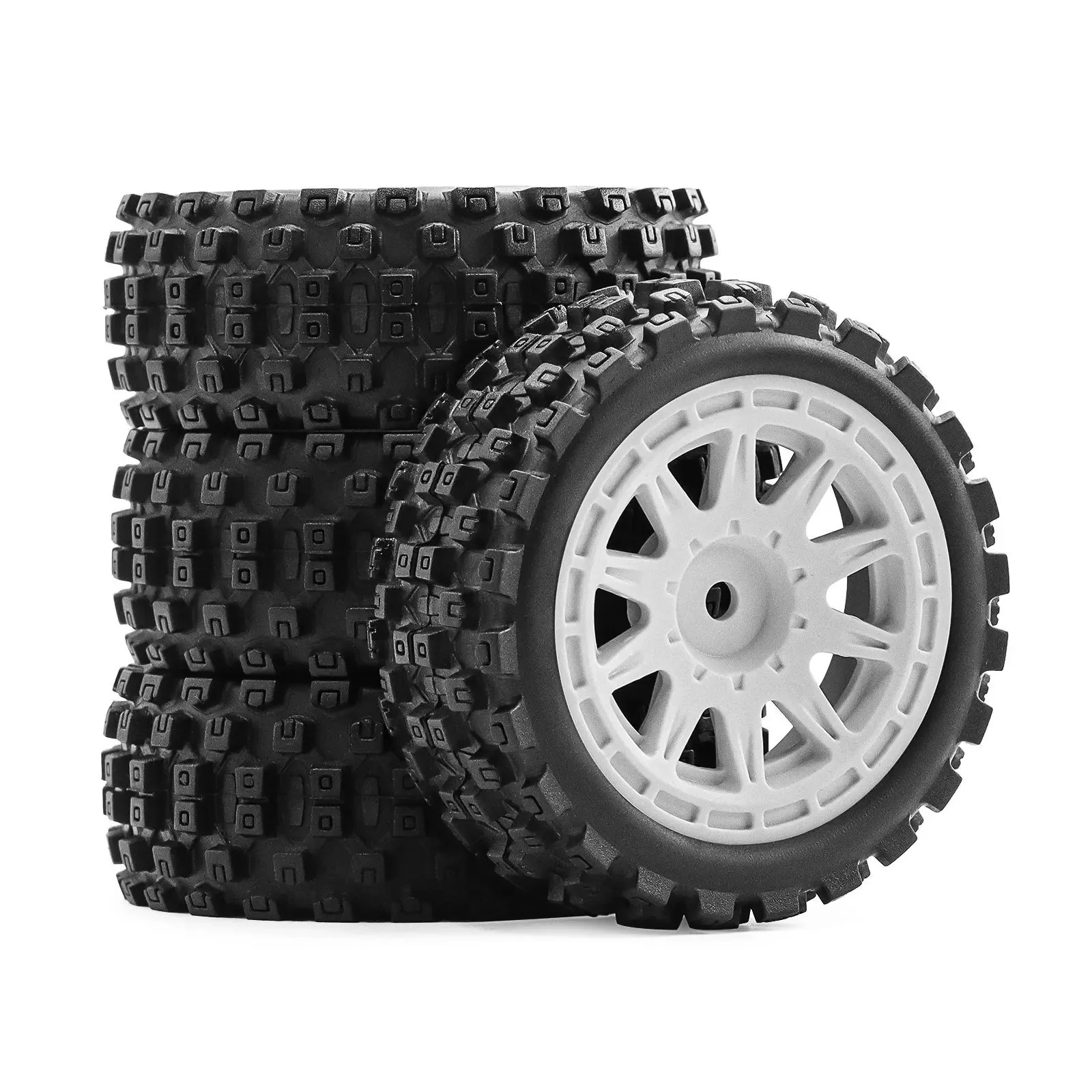 4PCS 70mm RC Wheel Tires W213 Heavy Duty Off-Road Upgrade Parts for ARRMA 1/18 2S TYPHON GROM ARA2106 RC Car