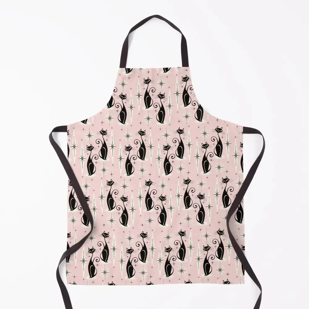 

Mid Century Meow Retro Atomic Cats Apron nail tech supplies Cooking Clothes Kitchen kitchen girl Apron