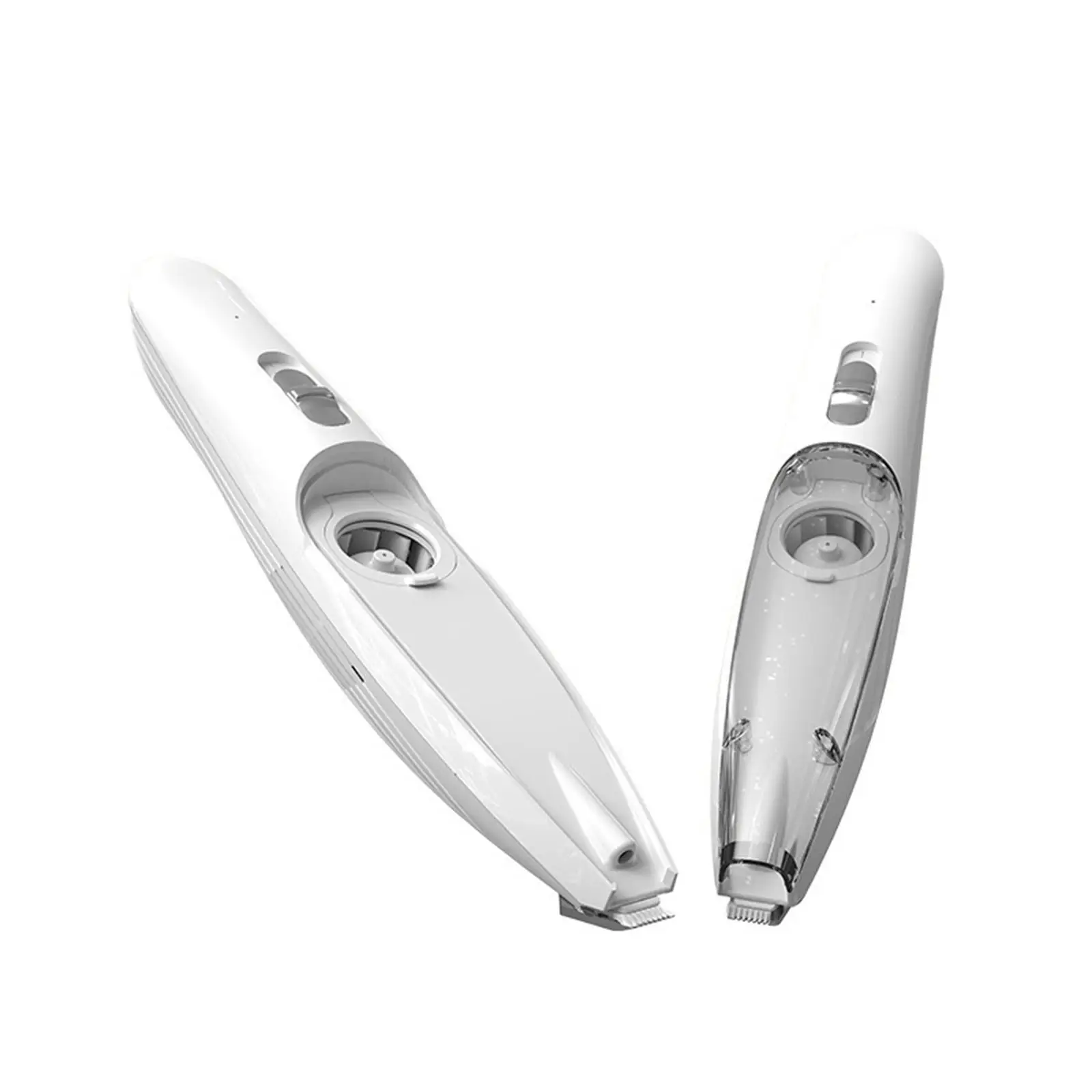 Rechargeable Pet Hair Cutter for Dogs Cats Quiet Electric Trimmer with Suction Function and LED Light