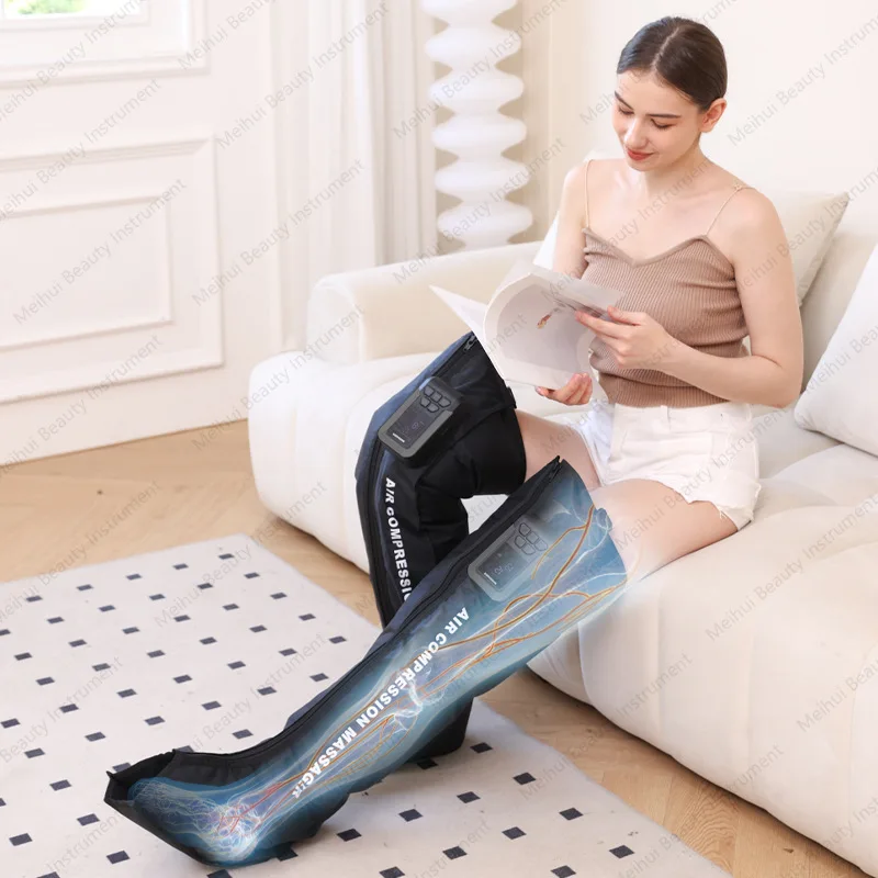 Air Wave Leg Massager, Rechargeable Pneumatic Airbag Therapy Device, Household Electric Leg Massage