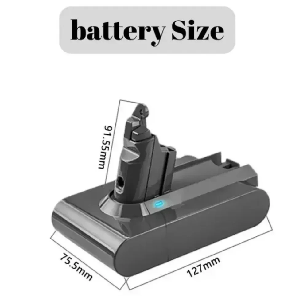 لدايسون V6 سلسلة مكنسة كهربائية بطارية ليثيوم أيون قابلة للشحن 21.6 فولت 9800 مللي أمبير