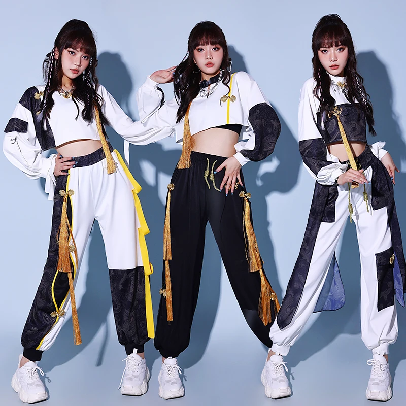 Kpop Dance Costume Women's Performance Outfit College Student Group Dance Clothes Chinese Trendy Jazz Dance Apparel Female
