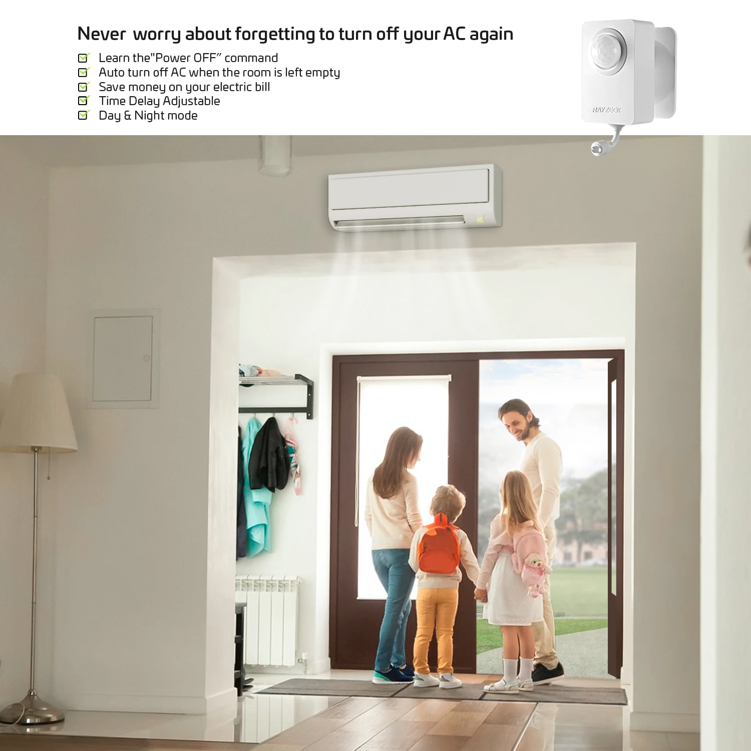 Door and Window Sensor to Control Air Conditioner Auto off