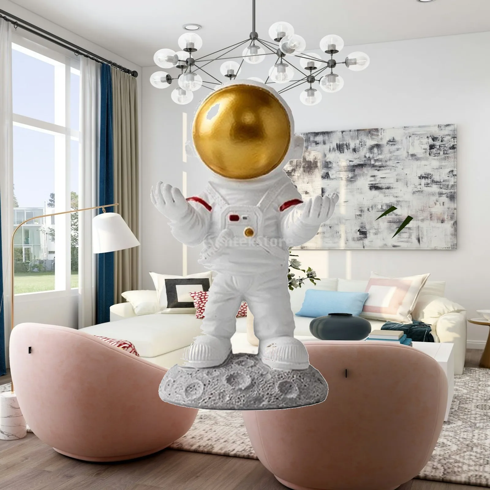 Astronaut Eyeglass Holder Freestanding Astronaut Glasses Holder Spectacle Display Stand Quirky Fun for Space Enthusiasts, Office
