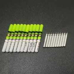 10pcs Light Sticks Green / Red Work with CR322 Battery LED Lamp Lightstick Luminous Night Fishing Tackle Accessory J553
