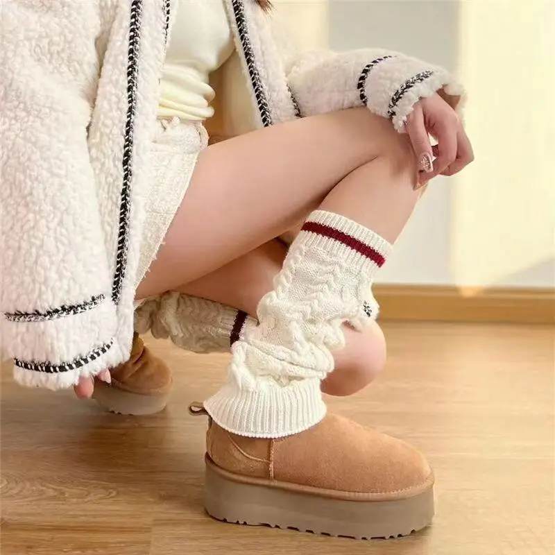 

Cross-border Women's Autumn and Winter Outer Wear Warm Thick Snow Boots Leg Cover Loose Wide Leg Calf Stacked Socks